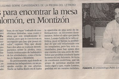 Noticia Diario Jaén:La Piedra del Letrero:Verdad y Mito