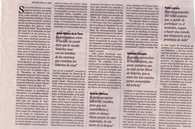 Entrevista Diario Jaén sobre la Novela Histórica