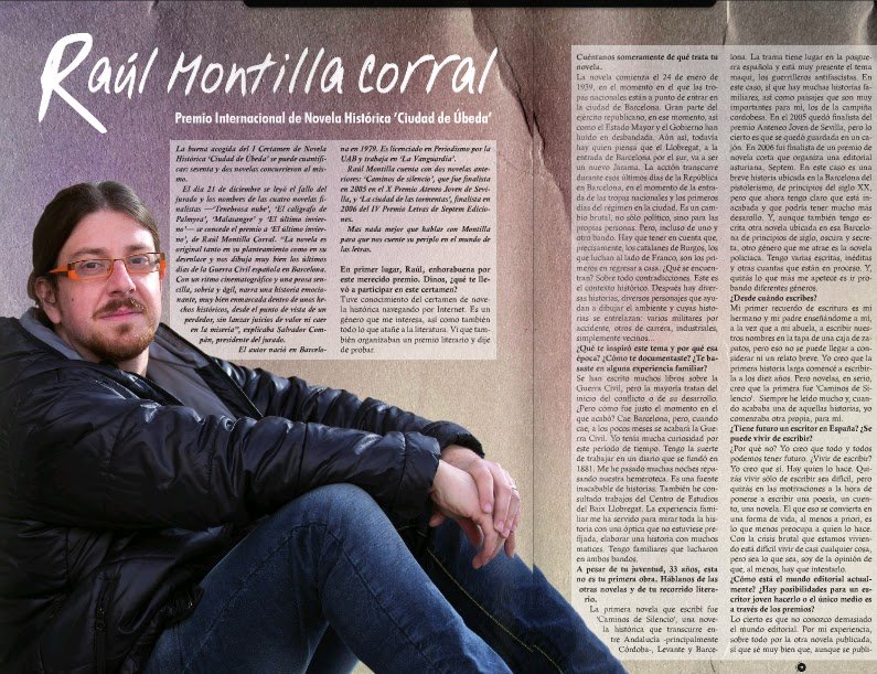 Reportaje al Ganador del Certamen Internacional de Novela Histórica 