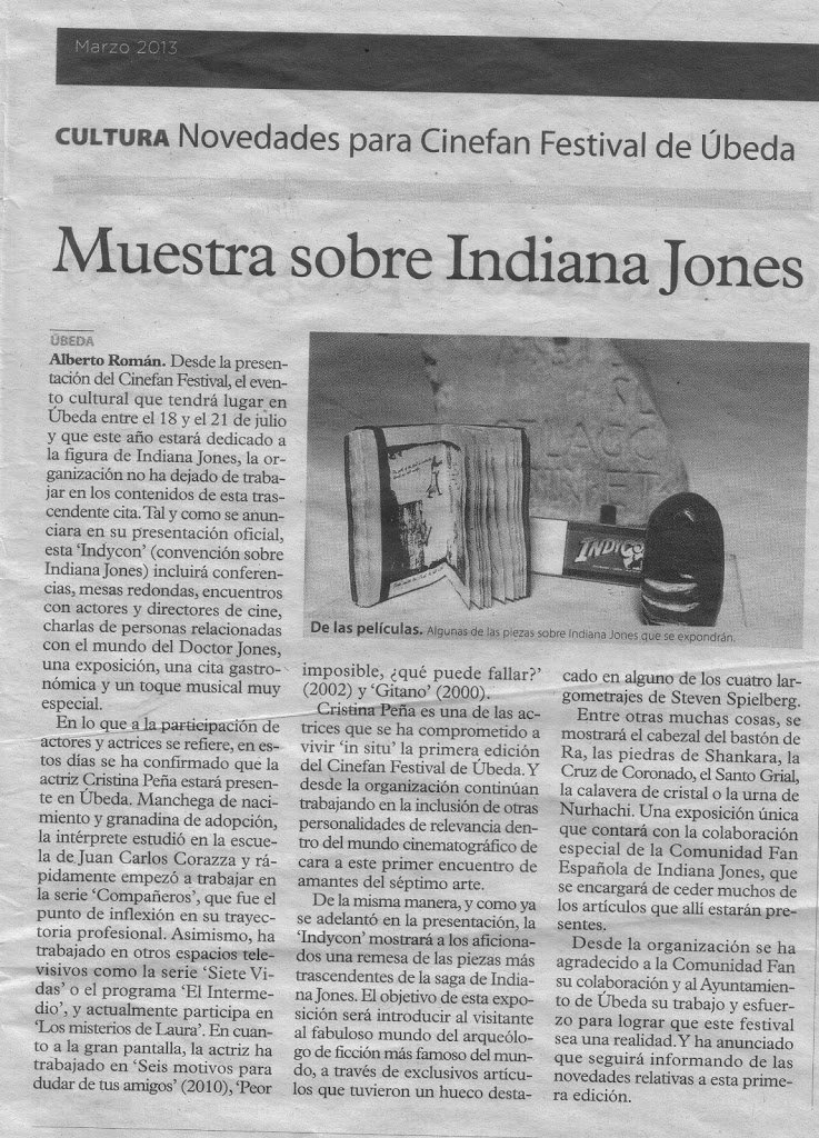 Noticia Cinefan Festival de Úbeda en el IDEAL