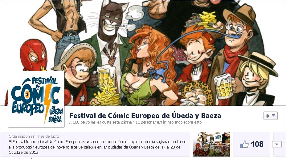 La Fanpage del Festival de Cómic Europeo de Úbeda y Baeza llega a los 100  seguidores