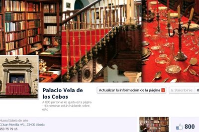 800 seguidores en la Fanpage del Palacio Vela de los Cobos