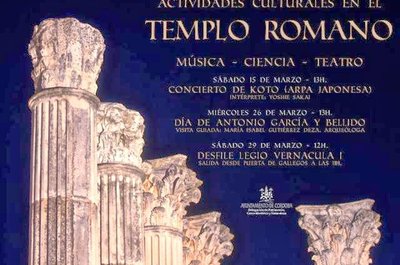 Actividades Culturales en el Templo Romano en las que participaremos mañana