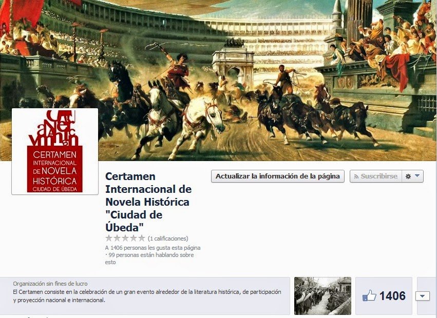 1400 seguidores en la Fanpage del Certamen de Novela Histórica 