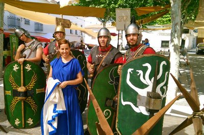 Los miembros del Grupo Recreación Histórica del Certamen en Libisosa