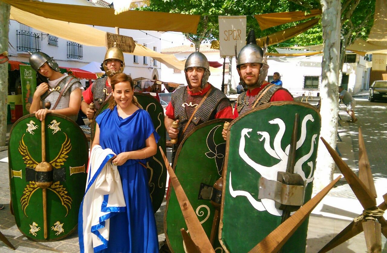 Los miembros del Grupo Recreación Histórica del Certamen en Libisosa
