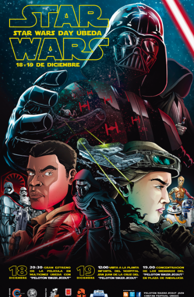 Gran estreno del Episodio VII de “Star Wars” en Úbeda y actividades especiales con el “Pelotón Biker Scout”