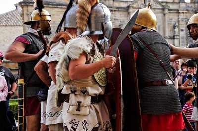 Romanos y galos en la “Guerra de las Galias”, en Úbeda