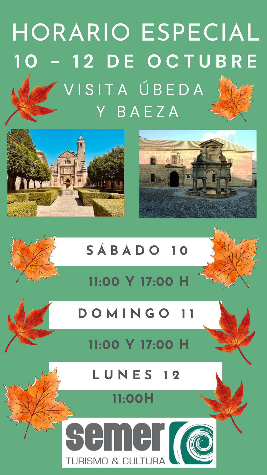 OCTUBRE VISITA ÚBEDA Y BAEZA AL COMPLETO CON ENTRADAS 
